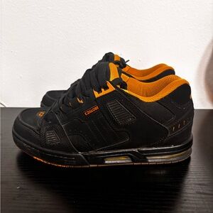 Globe Black and Orange Skate Sneakers with Durable Sole